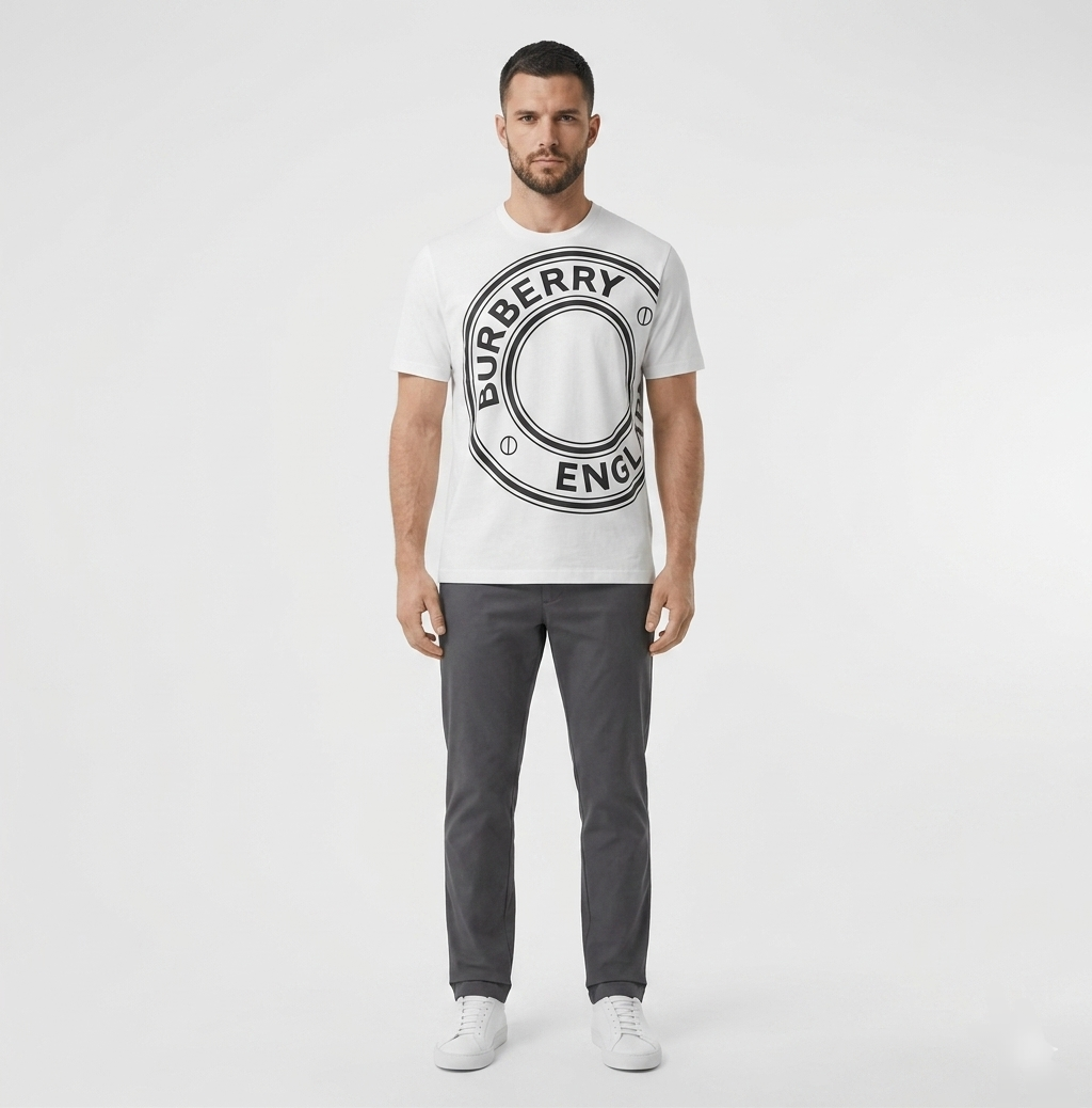 Burberry Graphic Print T Shirt White
