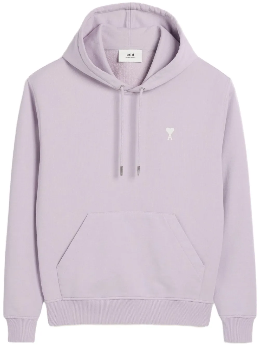 Ami Paris Logo Hoodie Lilac