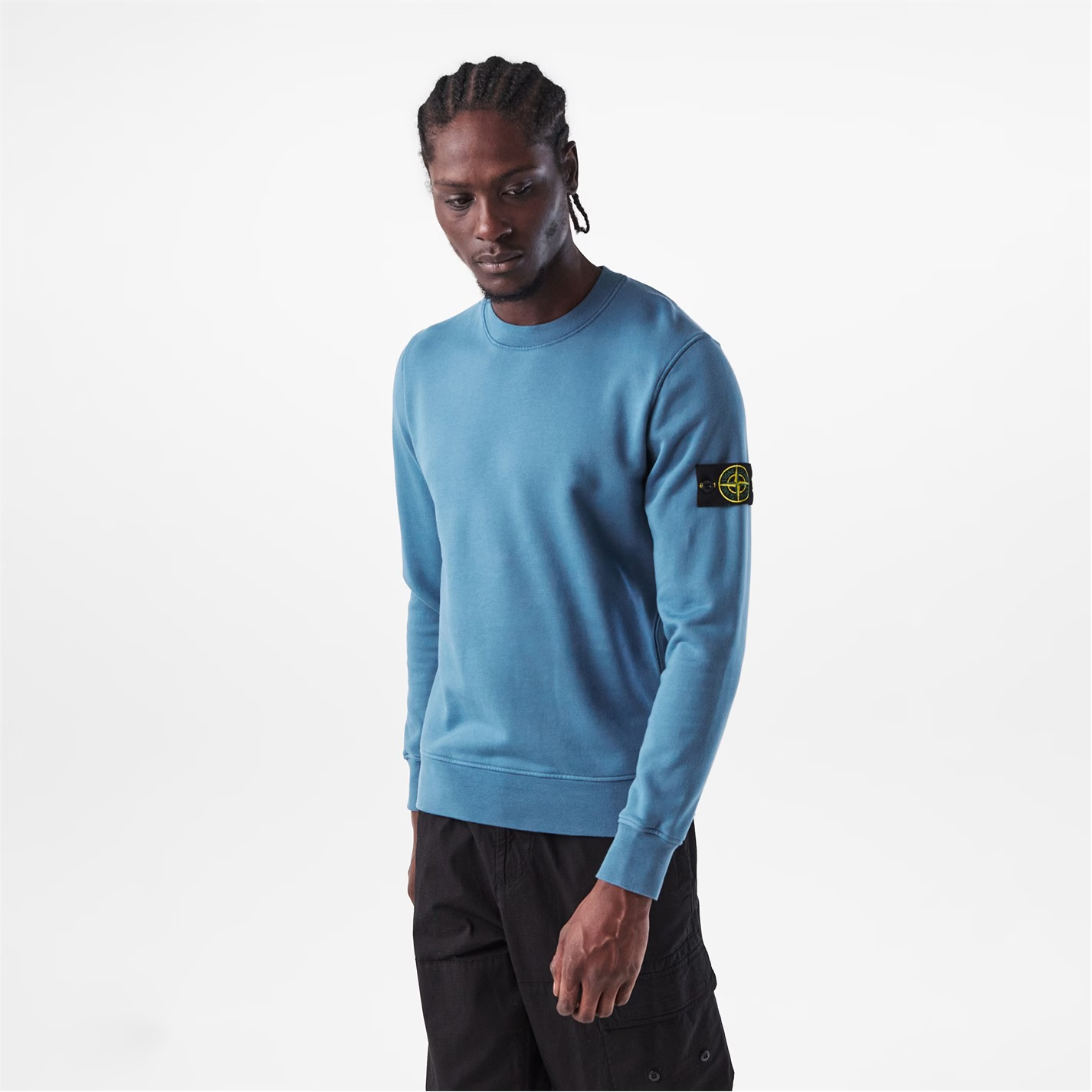 Stone Island Logo Sweatshirt Blue Acc