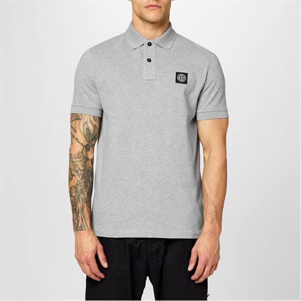Stone Island Polo T Shirt Grey