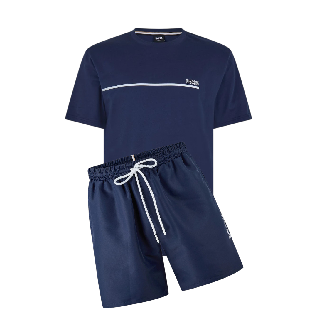 Hugo Boss Storm Shorts Set Navy
