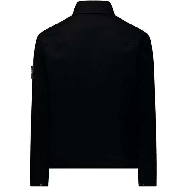 Stone Island Twill Overshirt Black