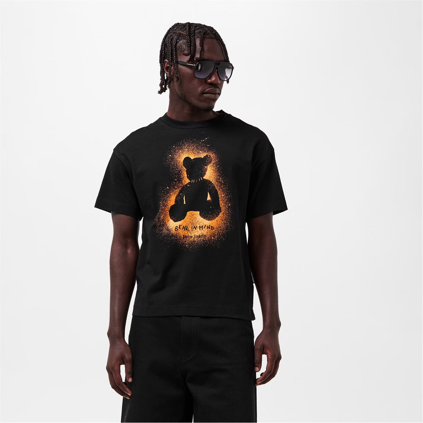 Palm Angels Spray Bear T Shirt Black