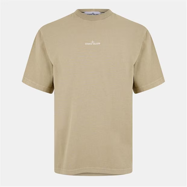 STONE ISLAND Combed Industrial Print T-Shirt Beige