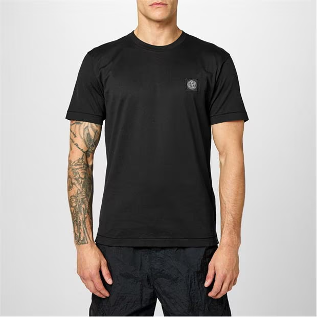 Stone Island Patch T Shirt Black