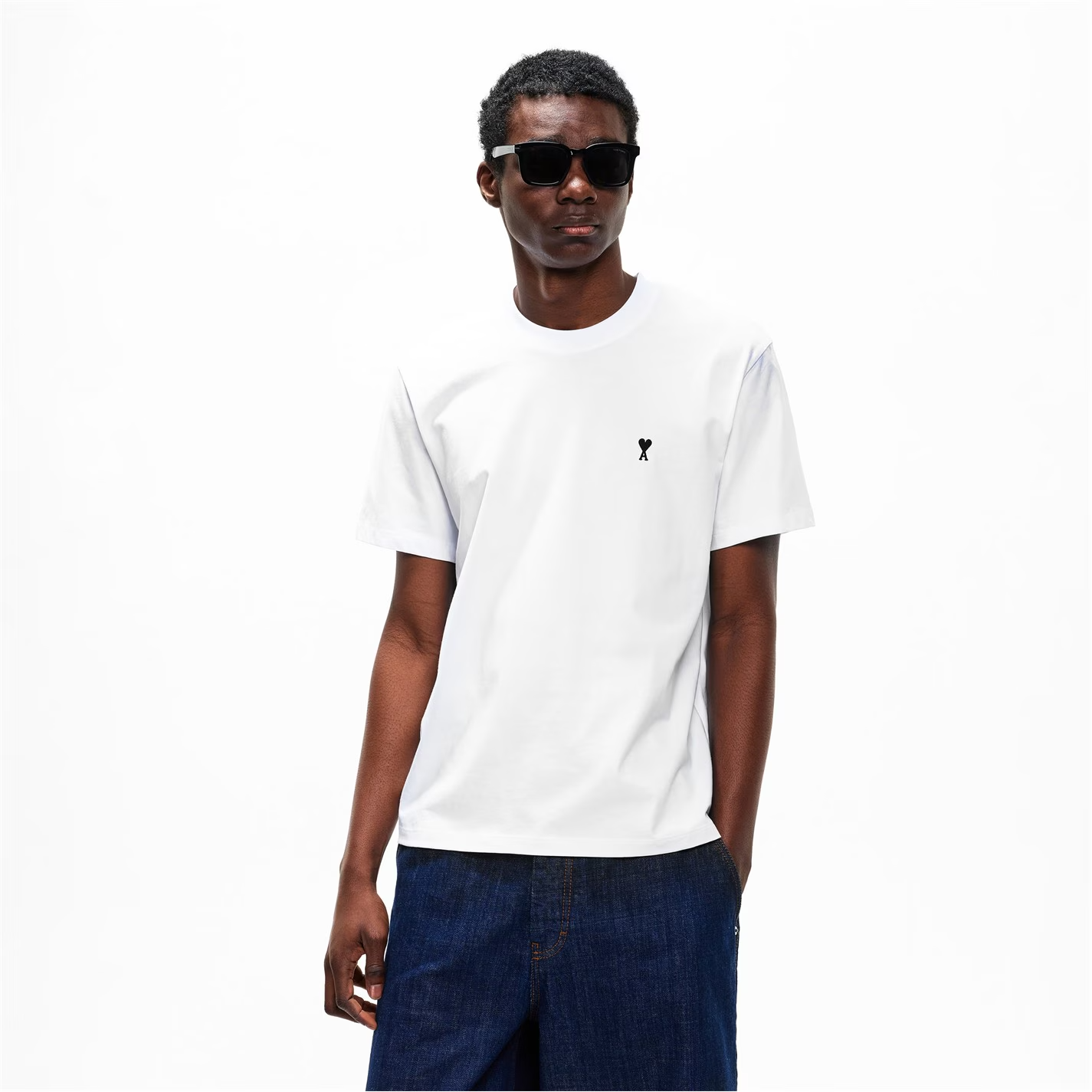 Ami Paris 'Ami De Coeur' Heart T-Shirt White