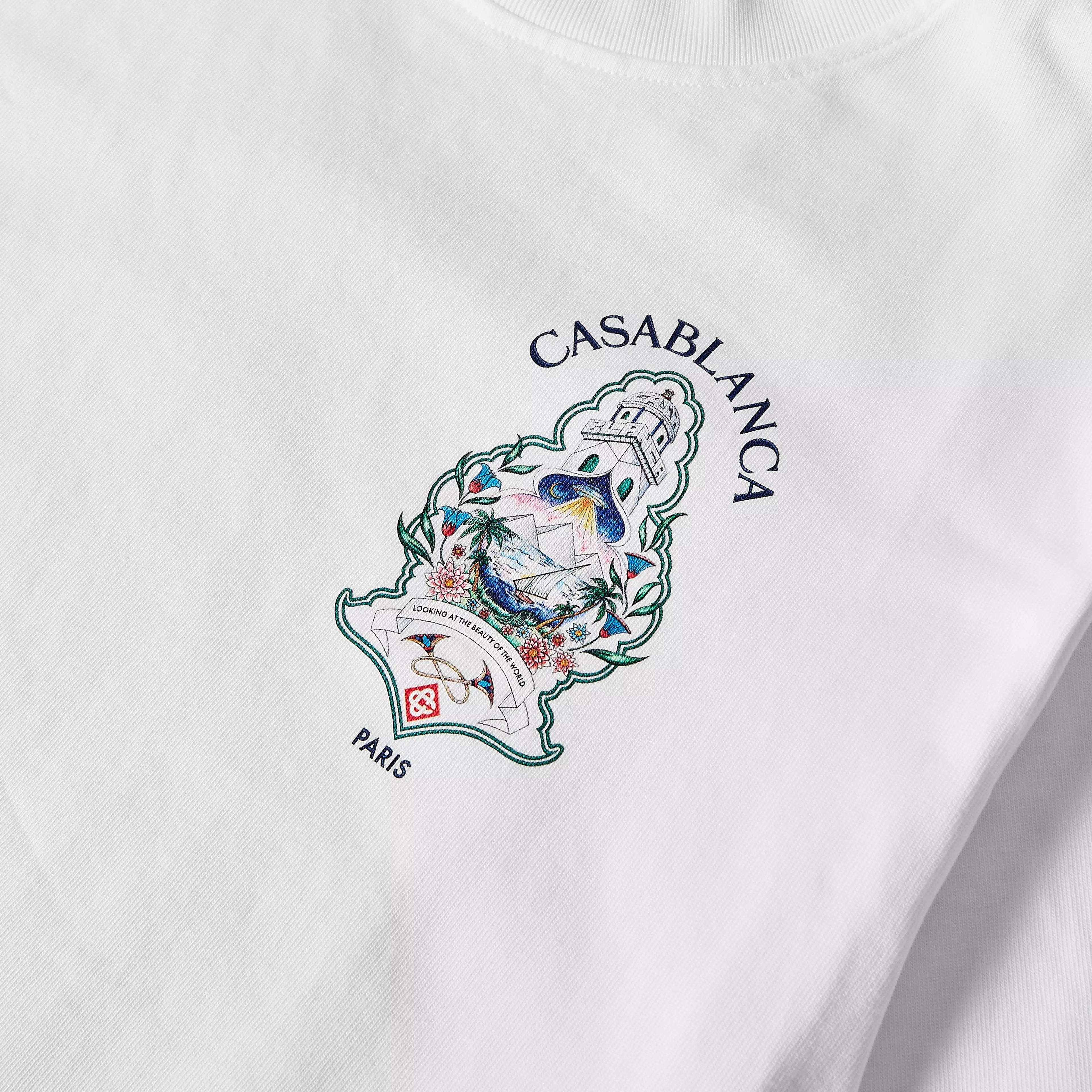 CASABLANCA CASA HOTEL EMBLEM T-Shirt White