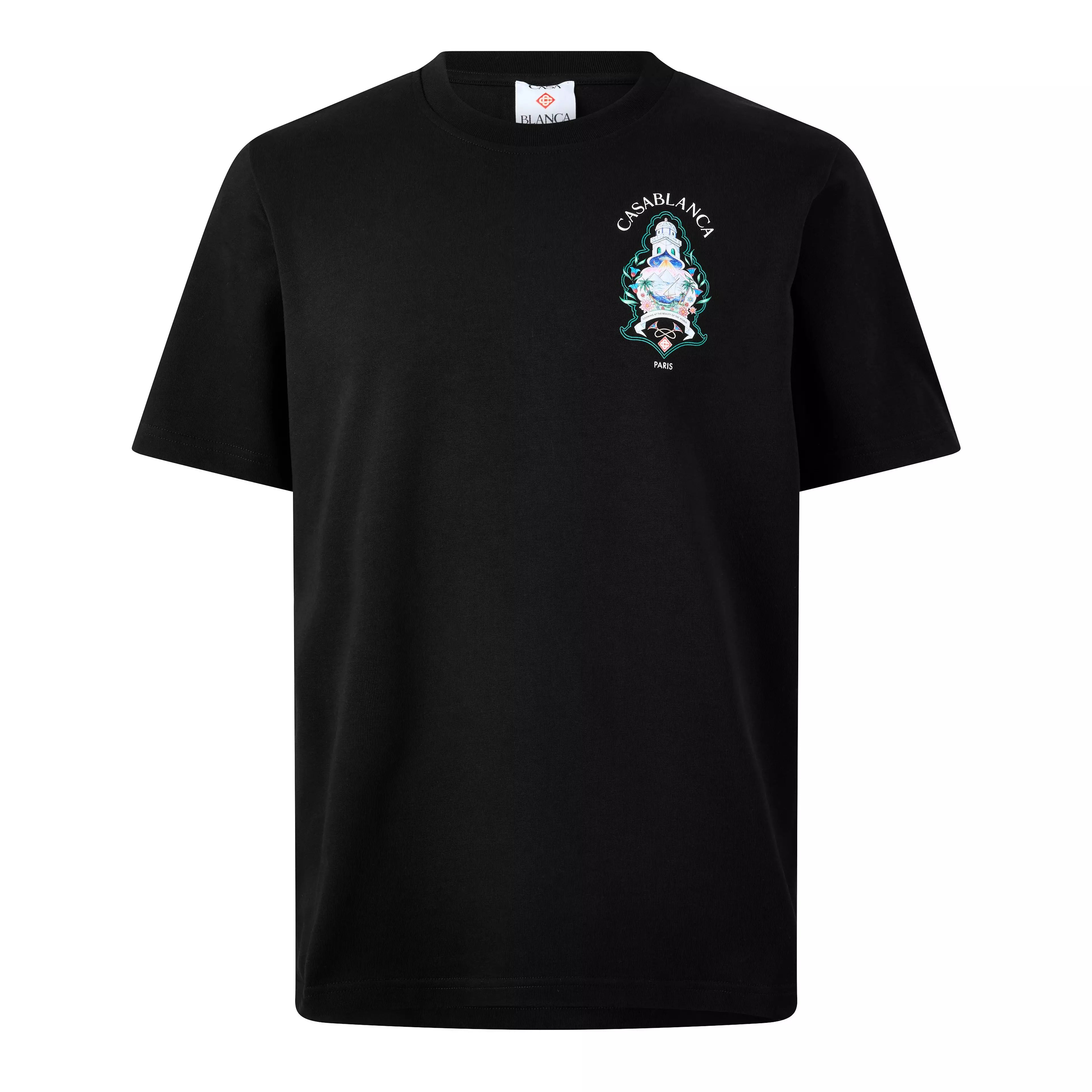 CASABLANCA CASA HOTEL EMBLEM T-Shirt Black