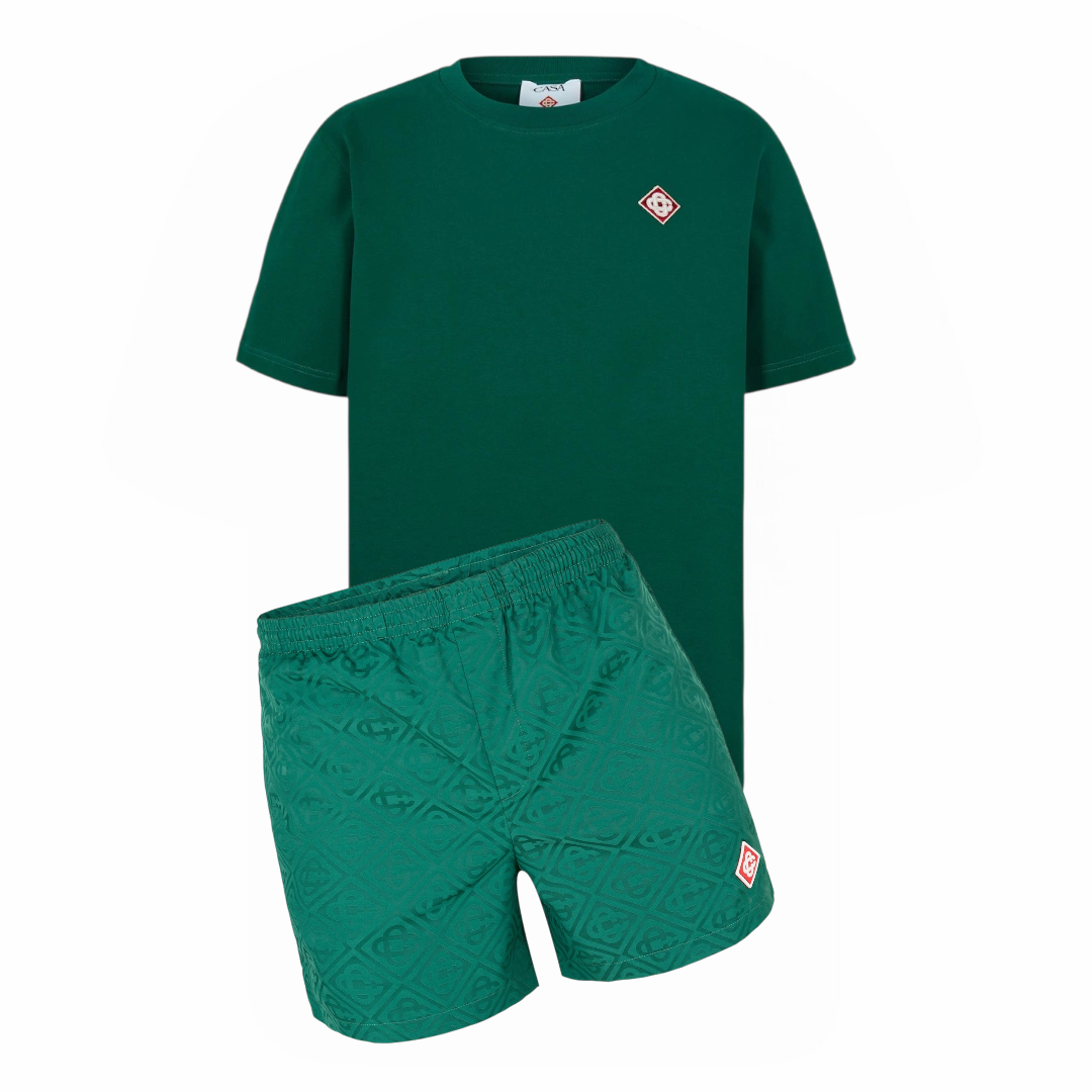 Casablanca Logo Swim Shorts Set Green