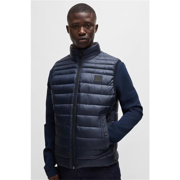 Boss Oden Logo Gilet Blue