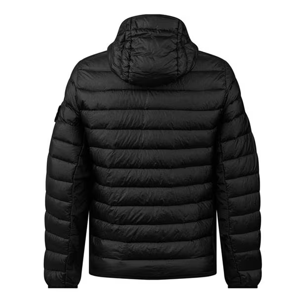 STONE ISLAND Badge Down Puffer Jacket Black