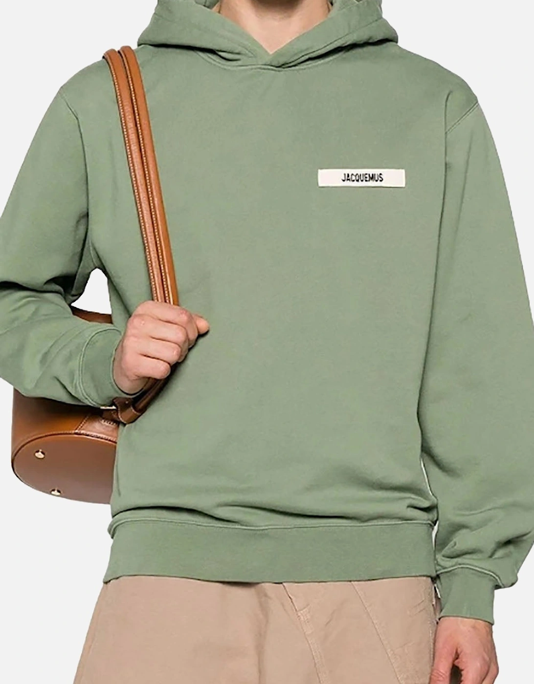 Jacquemus The Gros Grain Logo Hoodie Green