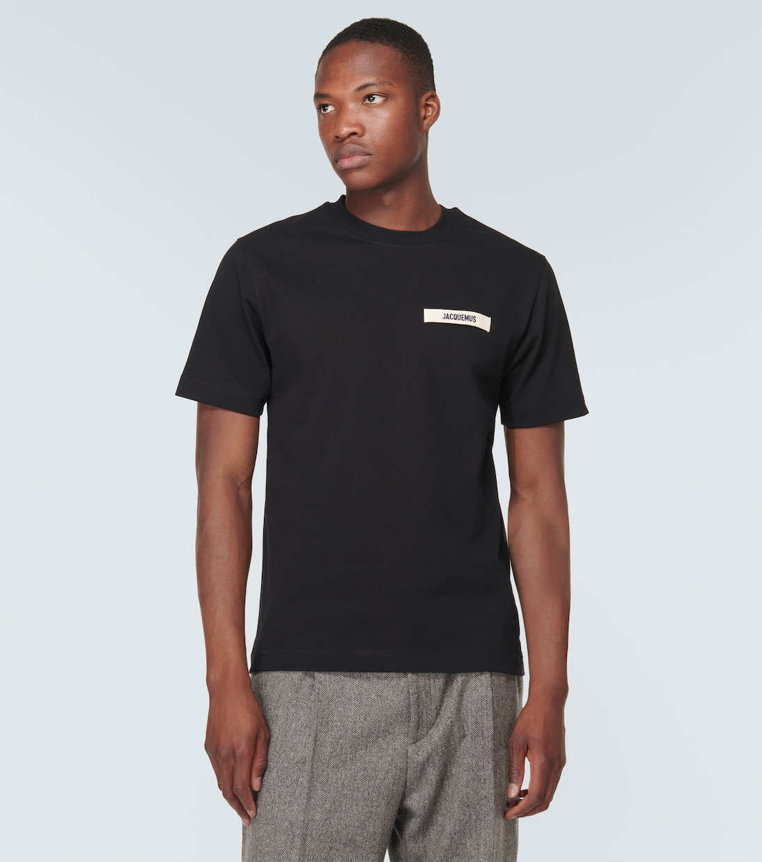 Jacquemus The Gros Grain Logo T Shirt Black