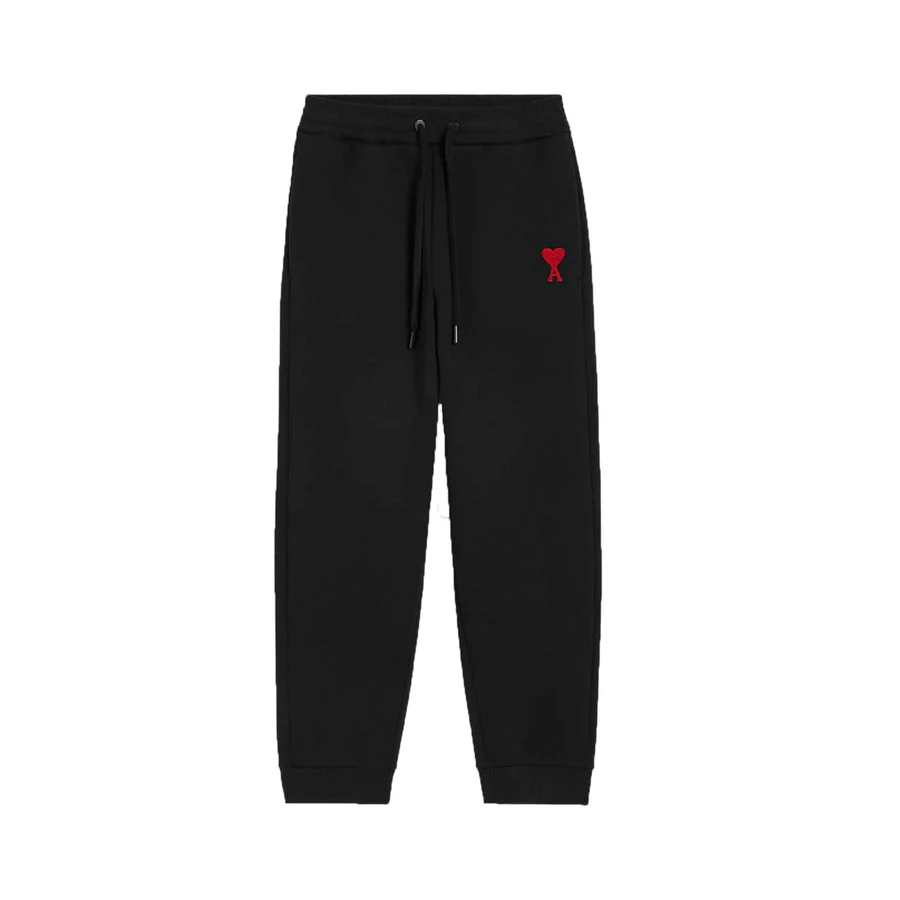 Ami Paris Logo Joggers Black