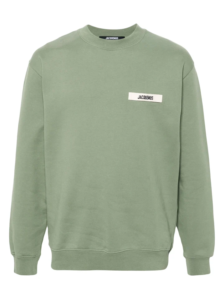 Jacquemus The Gros Grain Logo Sweatshirt Green