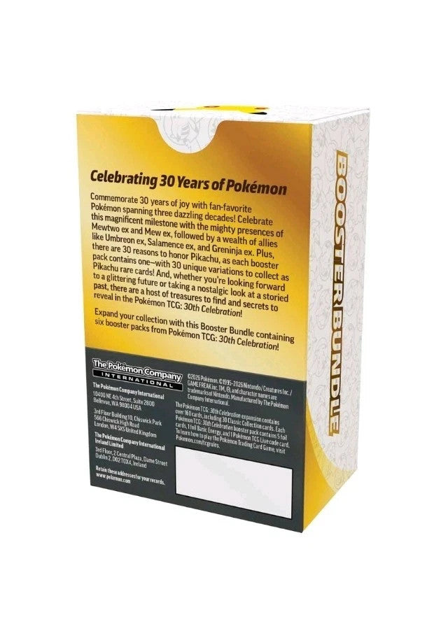 Pokémon Center Celebrations 30th Anniversary Booster Bundle (Pre-Order)