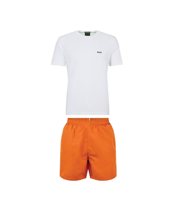 Hugo Boss Icon Logo Set White/Orange