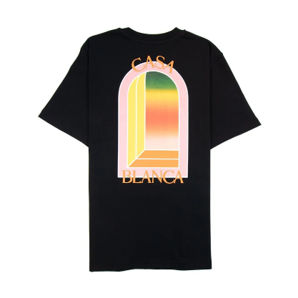 Casablanca Arch Gradient T Shirt Black