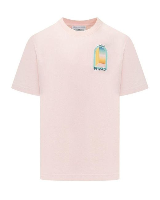 Casablanca L'arc Colore T Shirt Pink