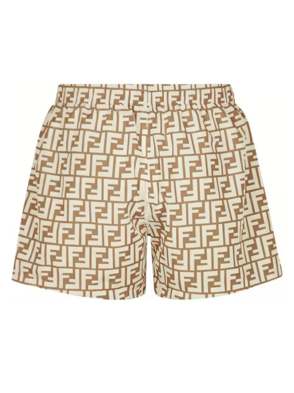 Fendi FF Logo Swim Shorts Beige