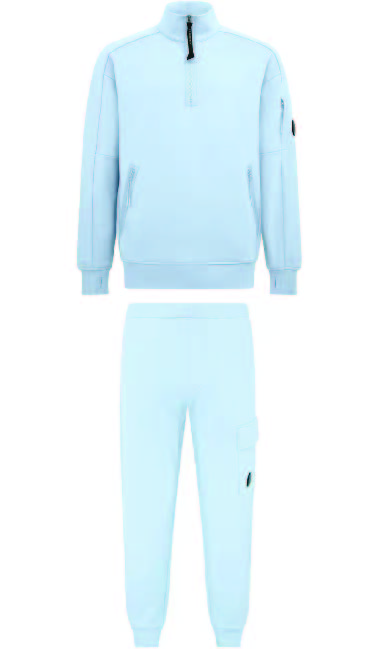 CP Company Half Zip Full Tracksuit Sky Blue