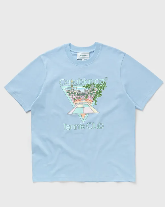 Casablanca Tennis Club T Shirt Sky Blue