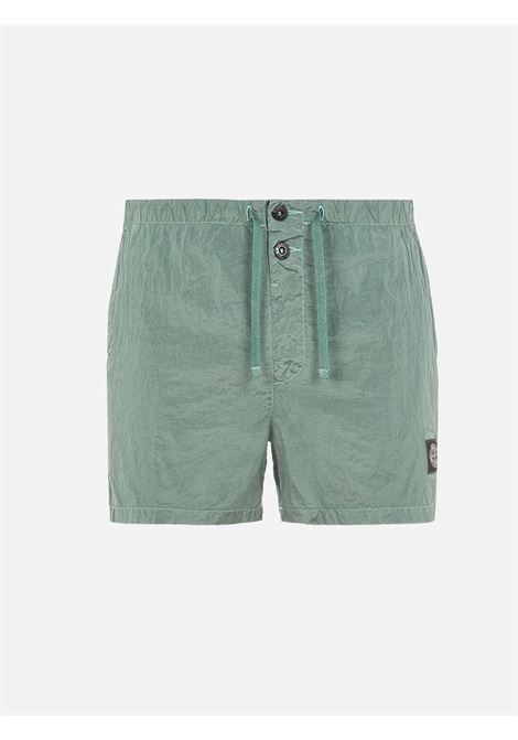 Stone Island Button Swim Shorts Green