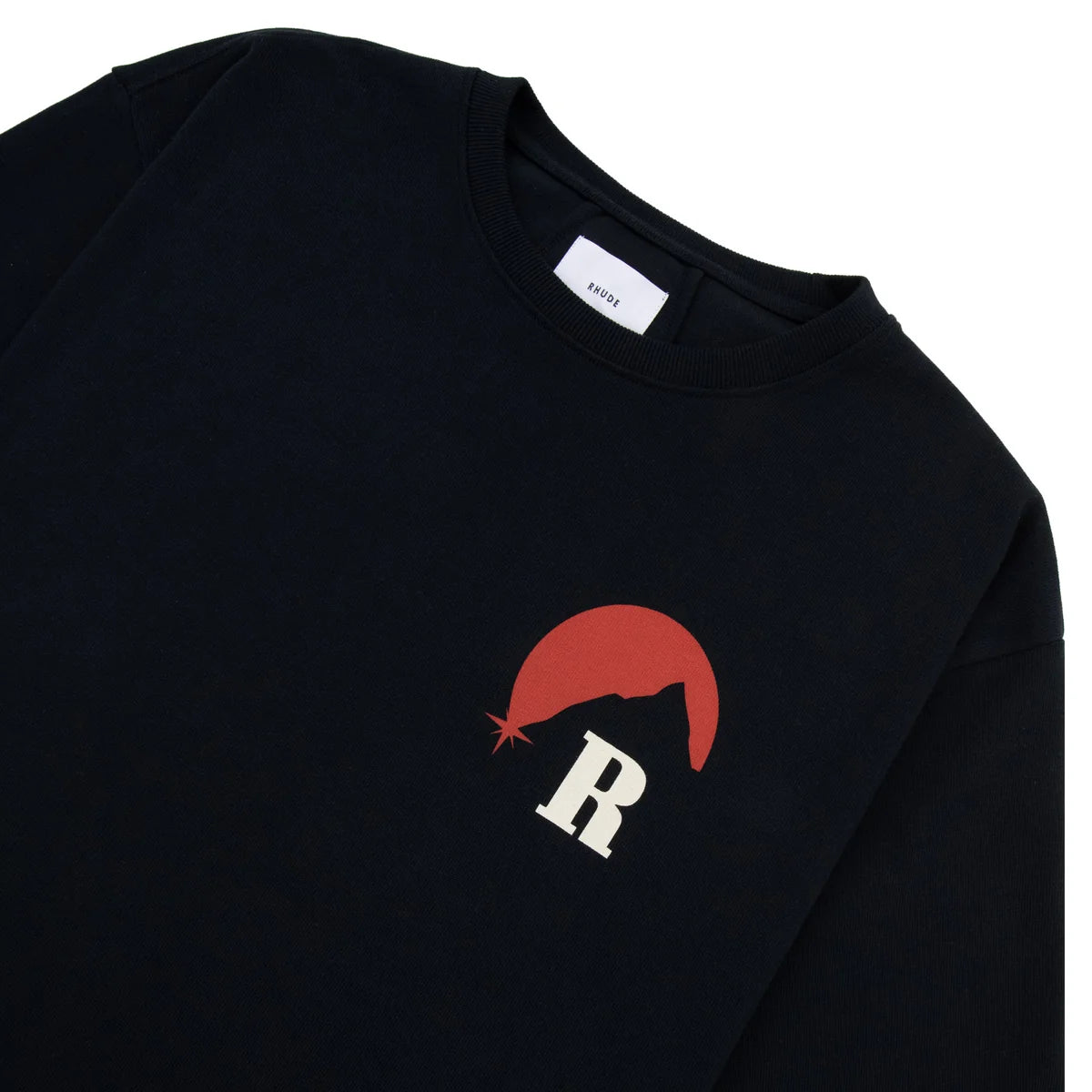 RHUDE MOONLIGHT REGATTA T SHIRT BLACK
