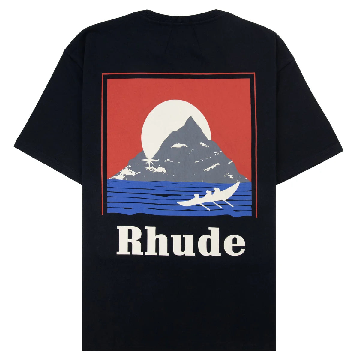 RHUDE MOONLIGHT REGATTA T SHIRT BLACK