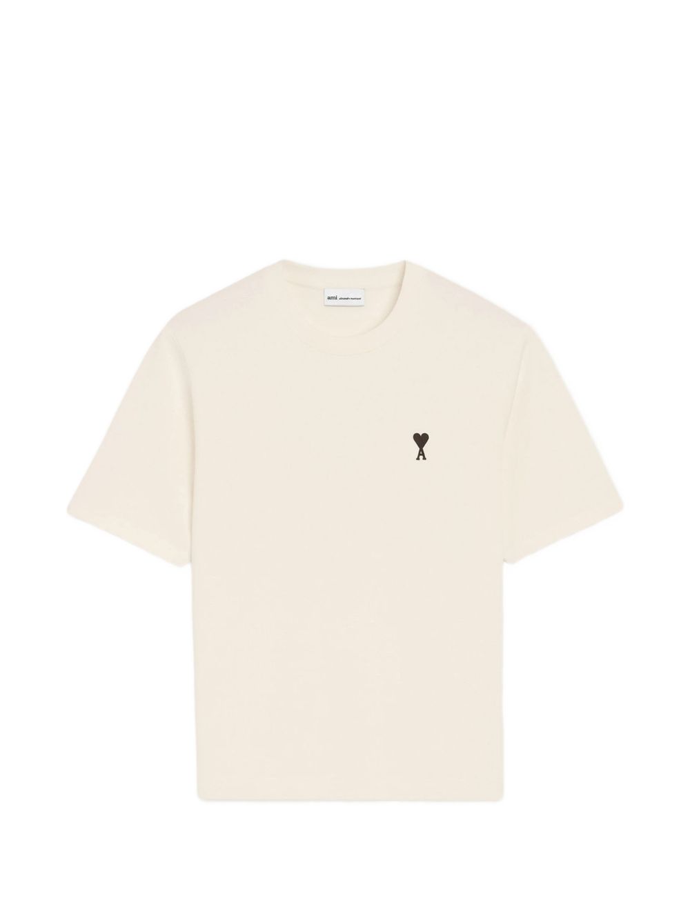 Ami Paris Logo Print T Shirt Off White