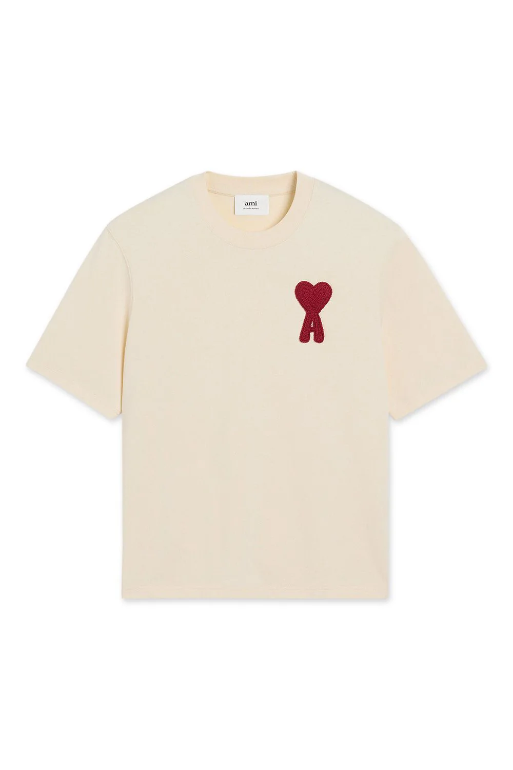 Ami Paris 'Ami de Coeur' T-Shirt Beige