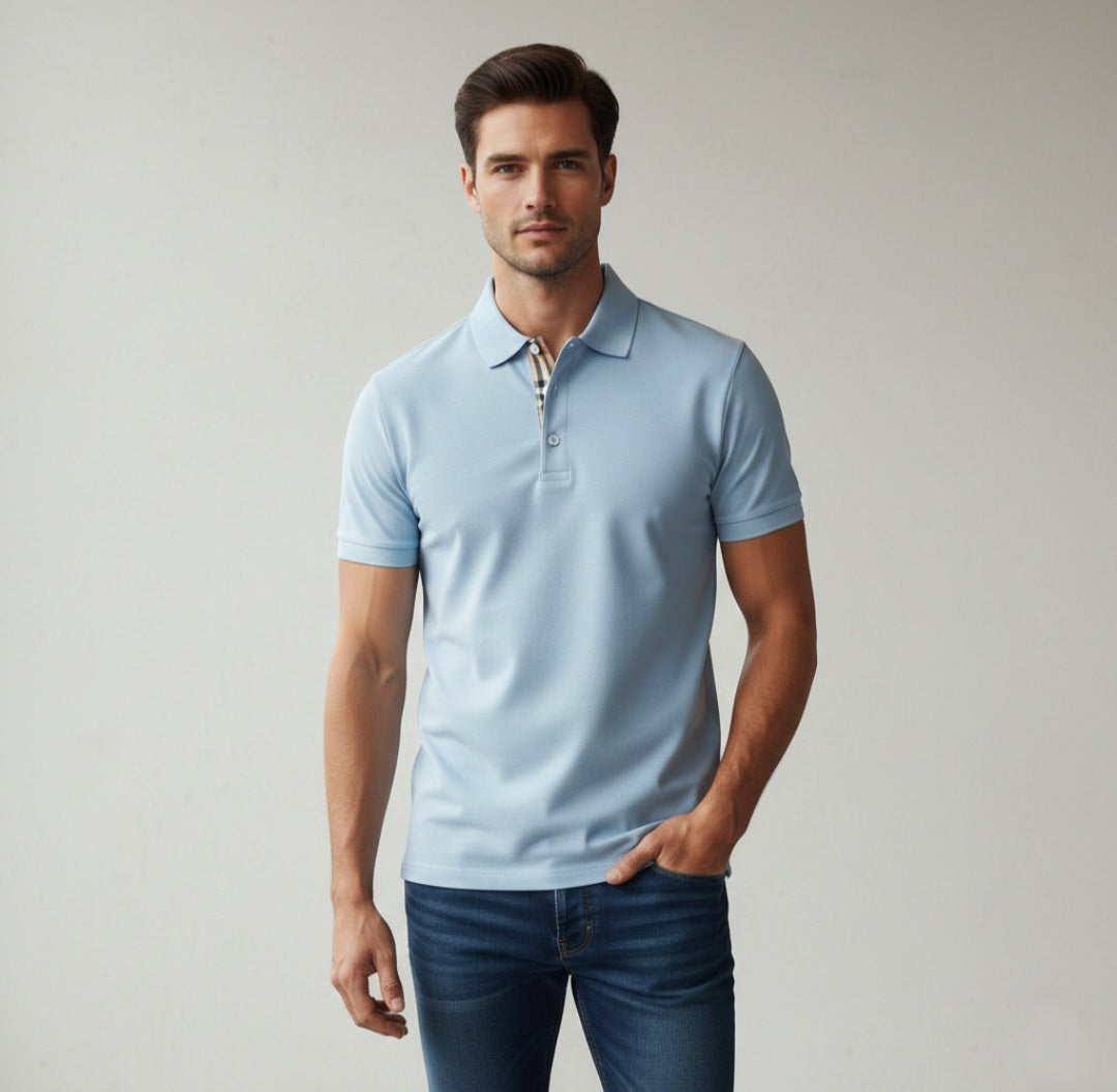 Burberry Eddie Polo Baby Blue
