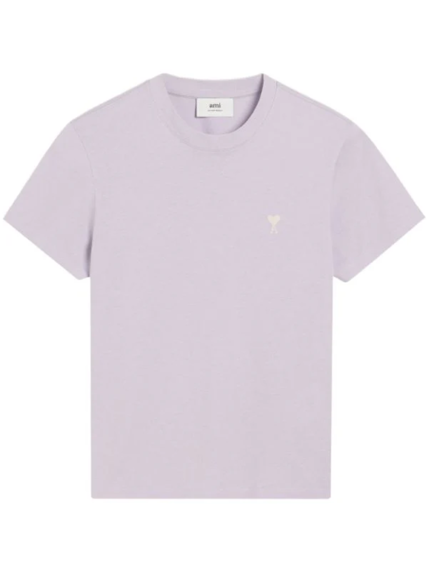 Ami Paris Logo T Shirt Lilic