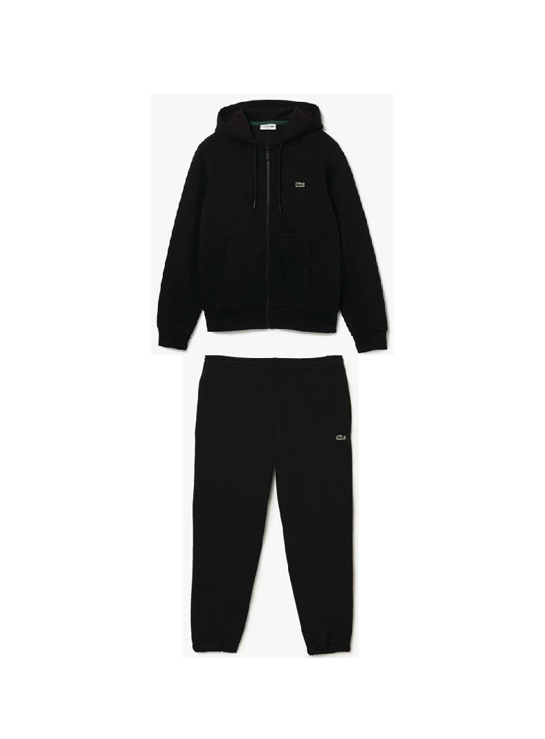 Lacoste 1/4 Zip Hoodie Full Tracksuit Black