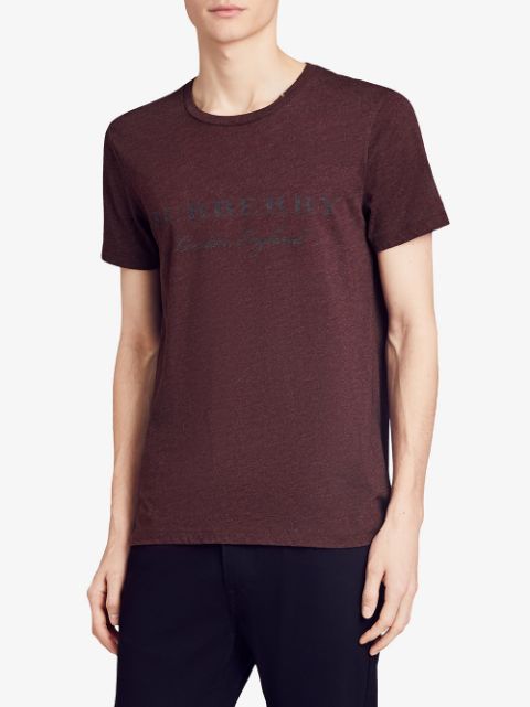 Burberry London T Shirt Burgundy