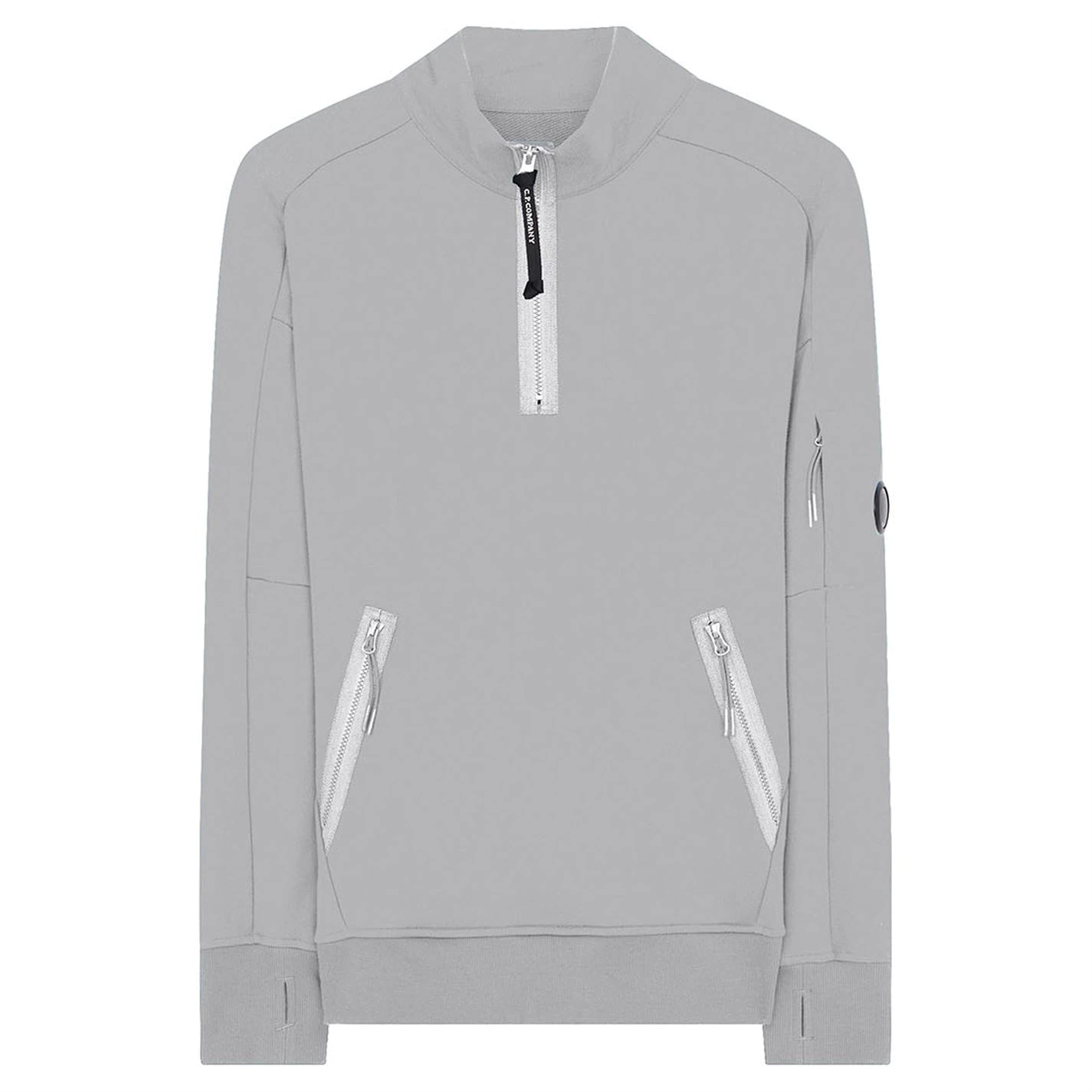 CP Company Lens Half Zip Jumper Grey