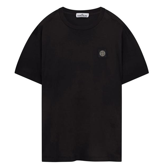 Stone Island Patch Logo T Shirt Black