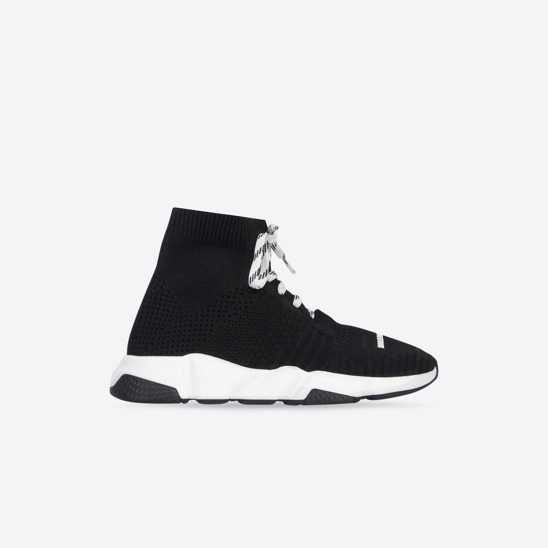 Kids Balenciaga Laced Speed Black/White