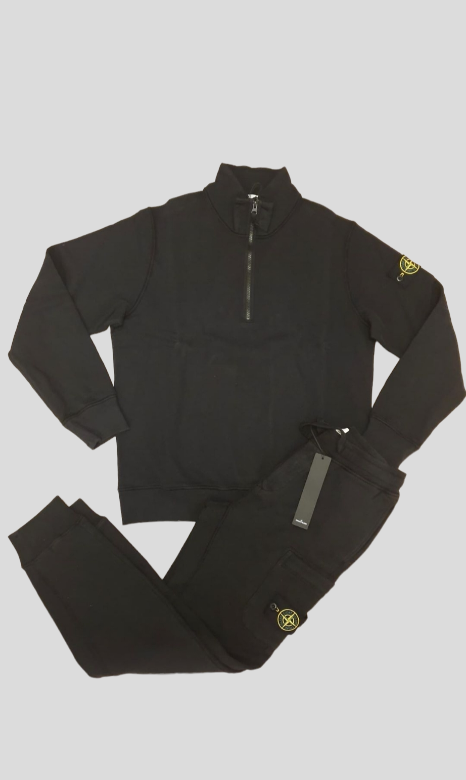 Stone Island Half Zip Full Tracksuit Black