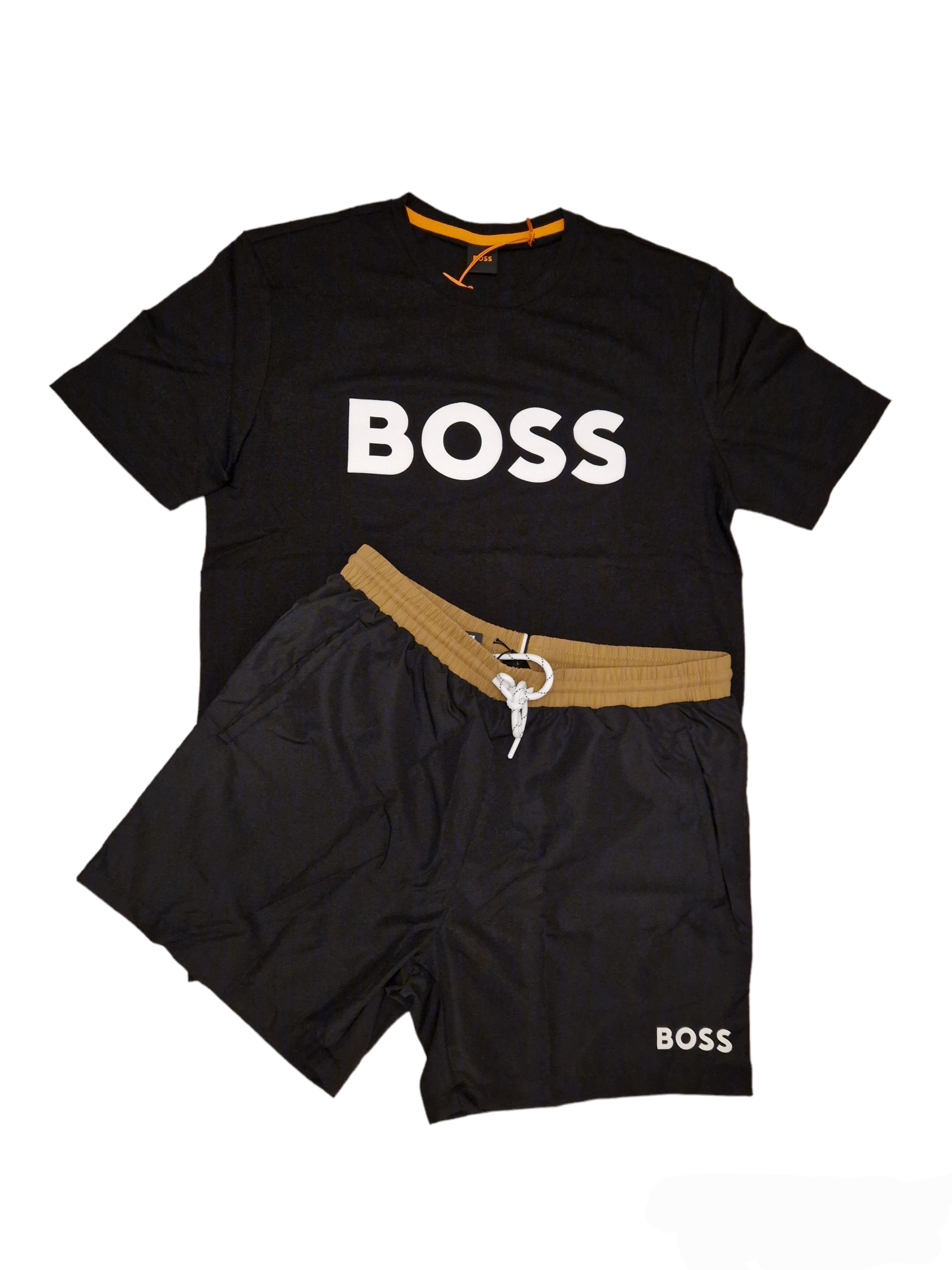 Hugo Boss Logo Shorts Set Black/White - Main Image