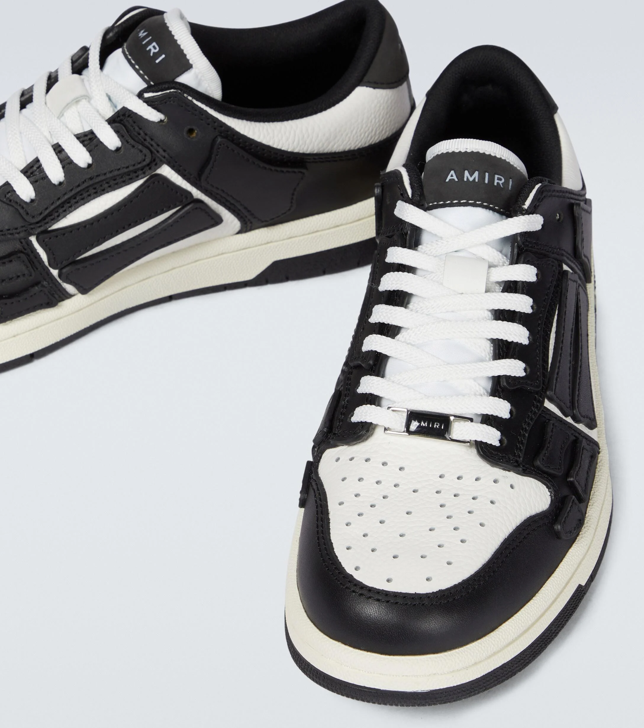 AMIRI SKELETON TOP LOW TRAINERS BLACK/WHITE
