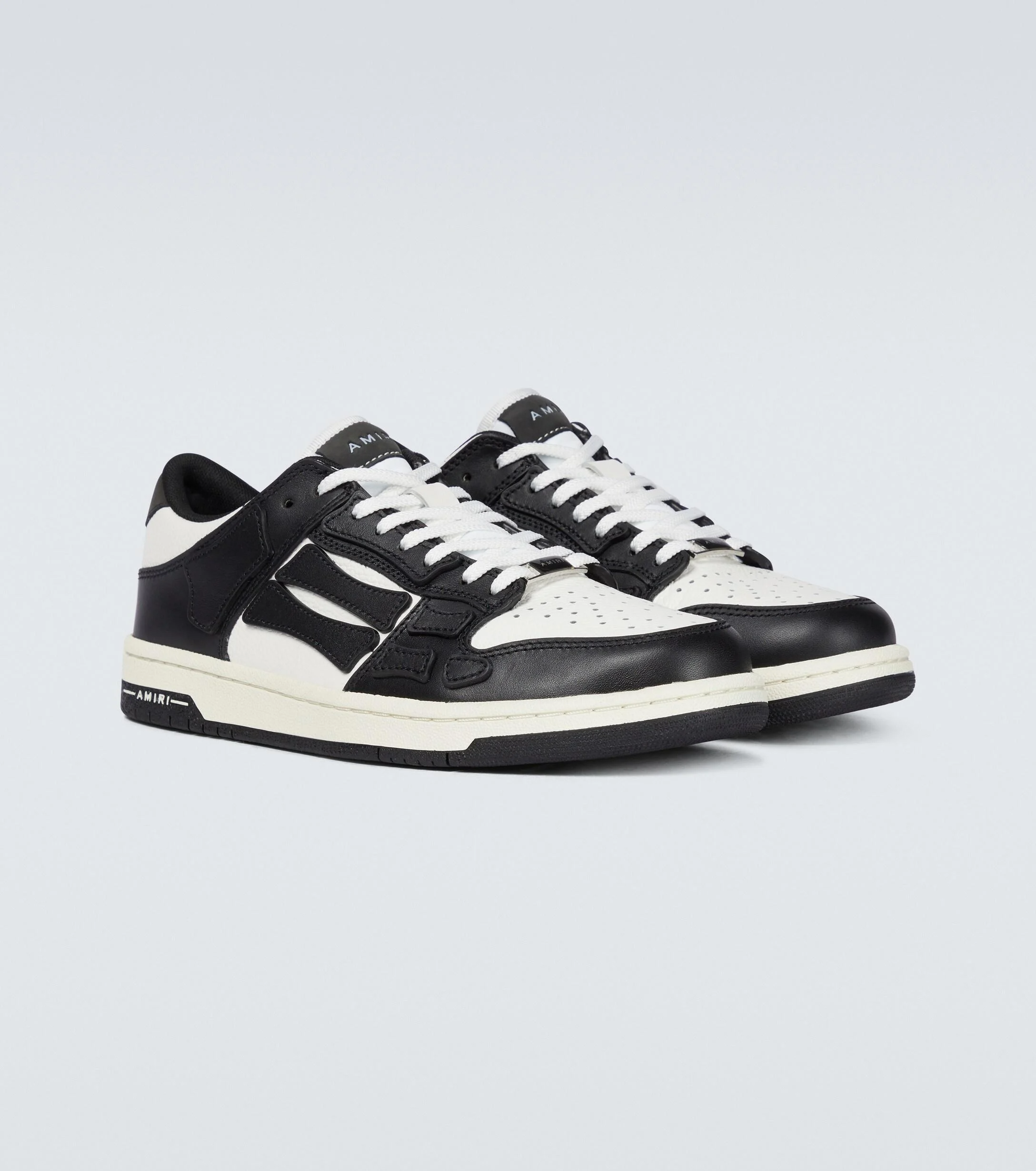 AMIRI SKELETON TOP LOW TRAINERS BLACK/WHITE