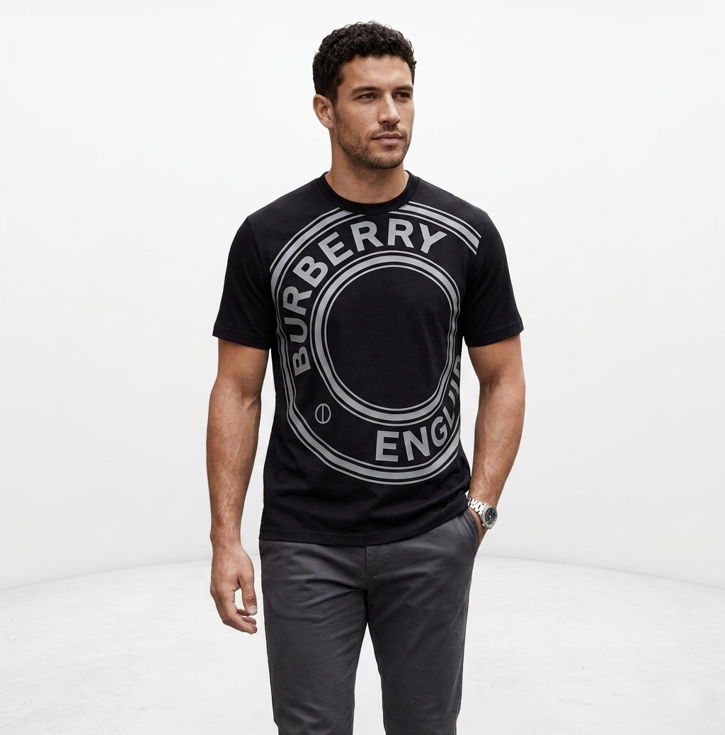 Burberry Graphic Print T Shirt Black