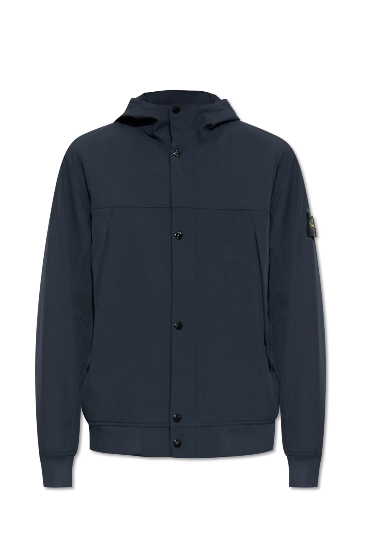 Stone Island Hooded Soft Shell Jacket Navy