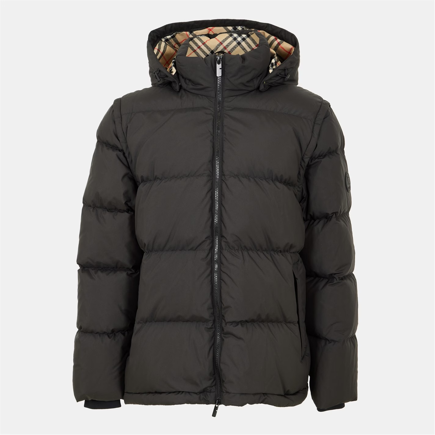 Burberry Check Hooded Puffer Jacket