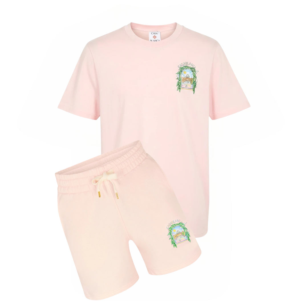 Casablanca L'Arche Shorts Set Pink