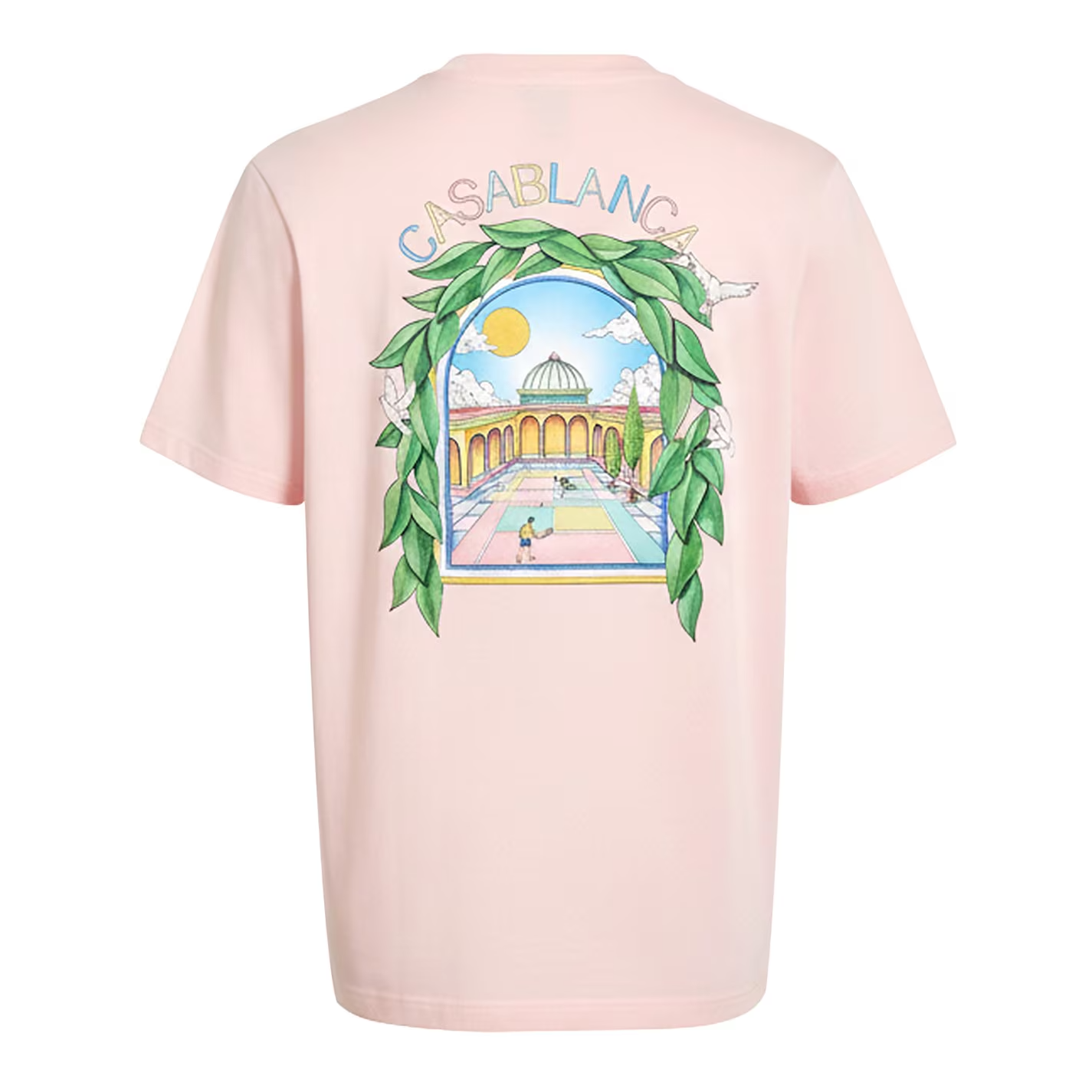 Casablanca Larche Tennis T Shirt Pink