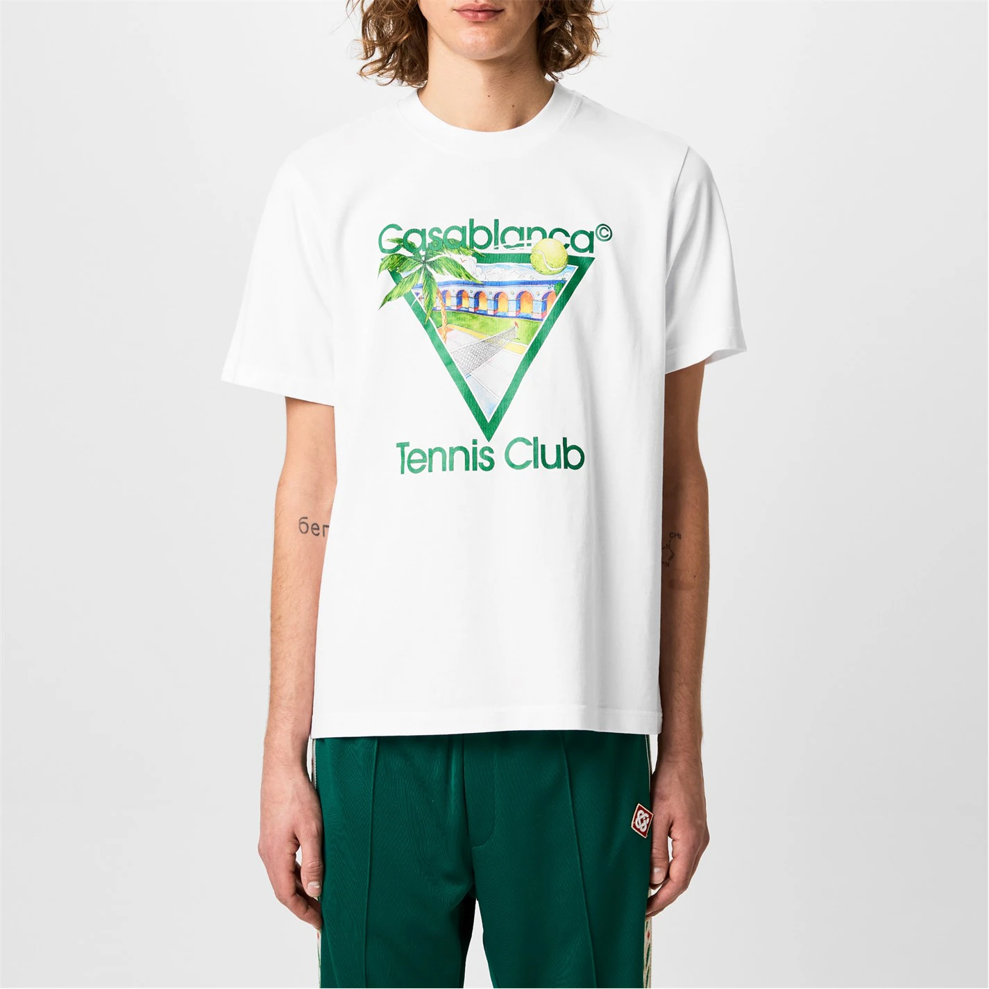 Casablanca Tennis Club T Shirt White
