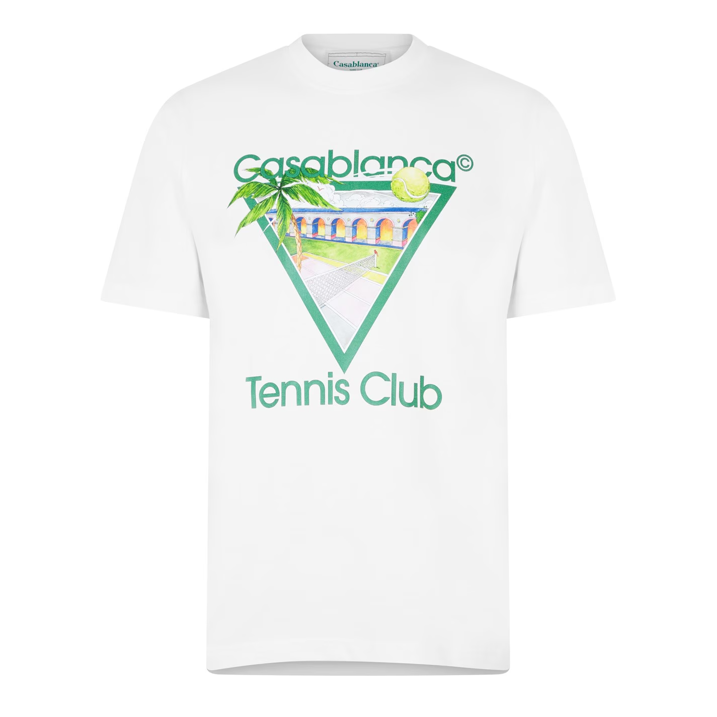 Casablanca Tennis Club T Shirt White