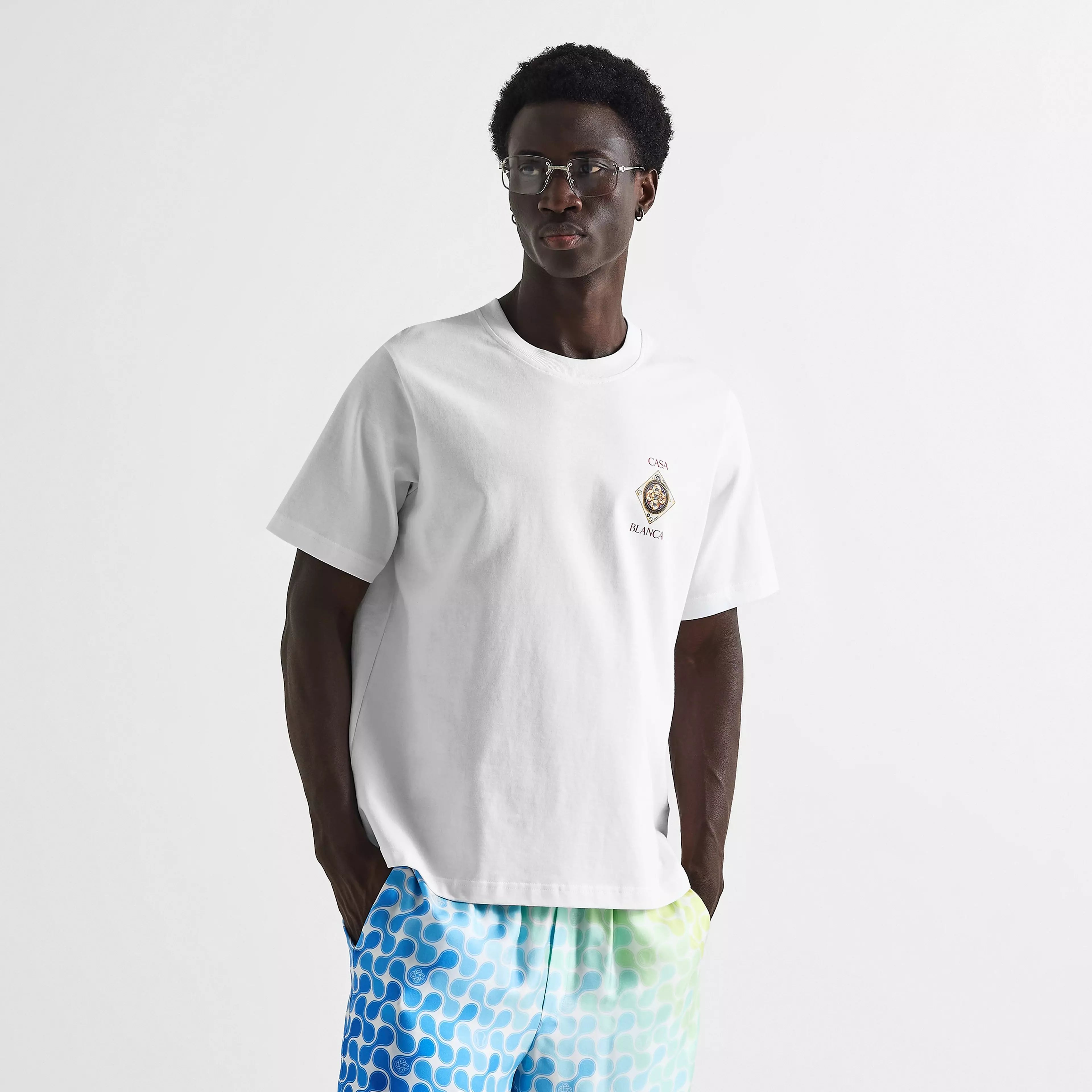 Casablanca Plafond Orne De Musique Short Sleeve T‑Shirt White